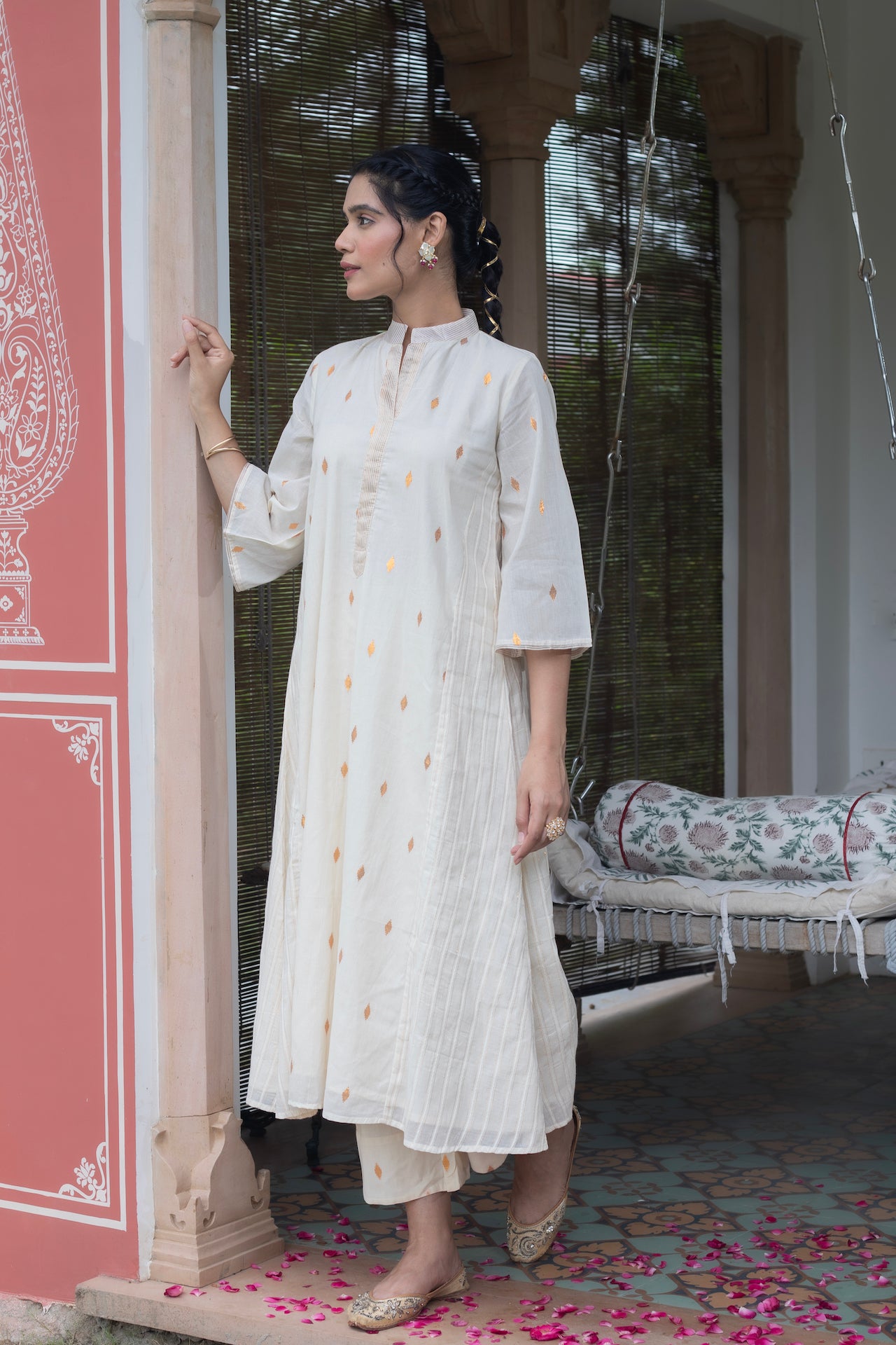 AFREEN COTTON WHITE KURTA