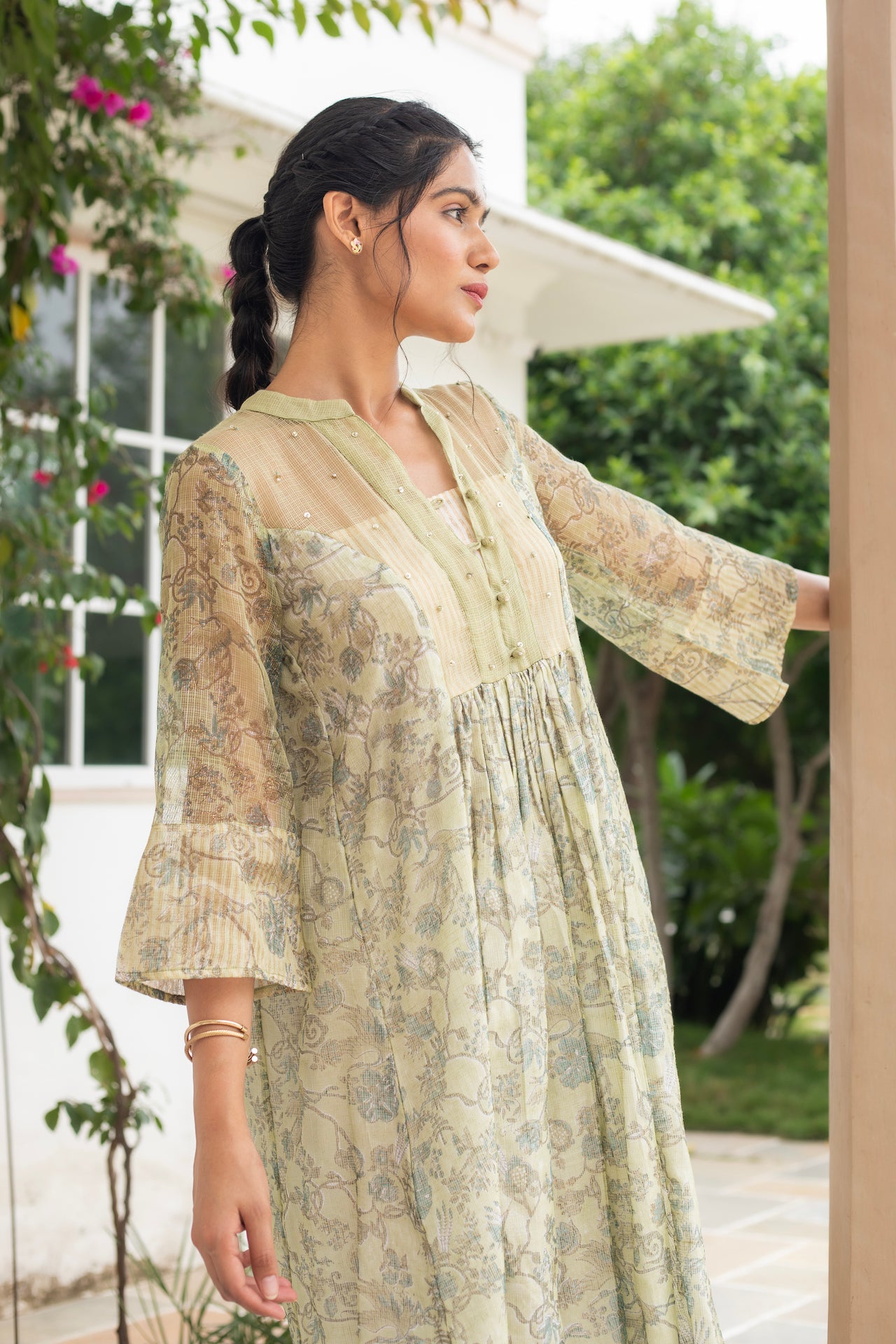 MIHRA PRINTED CHANDHERI KURTA