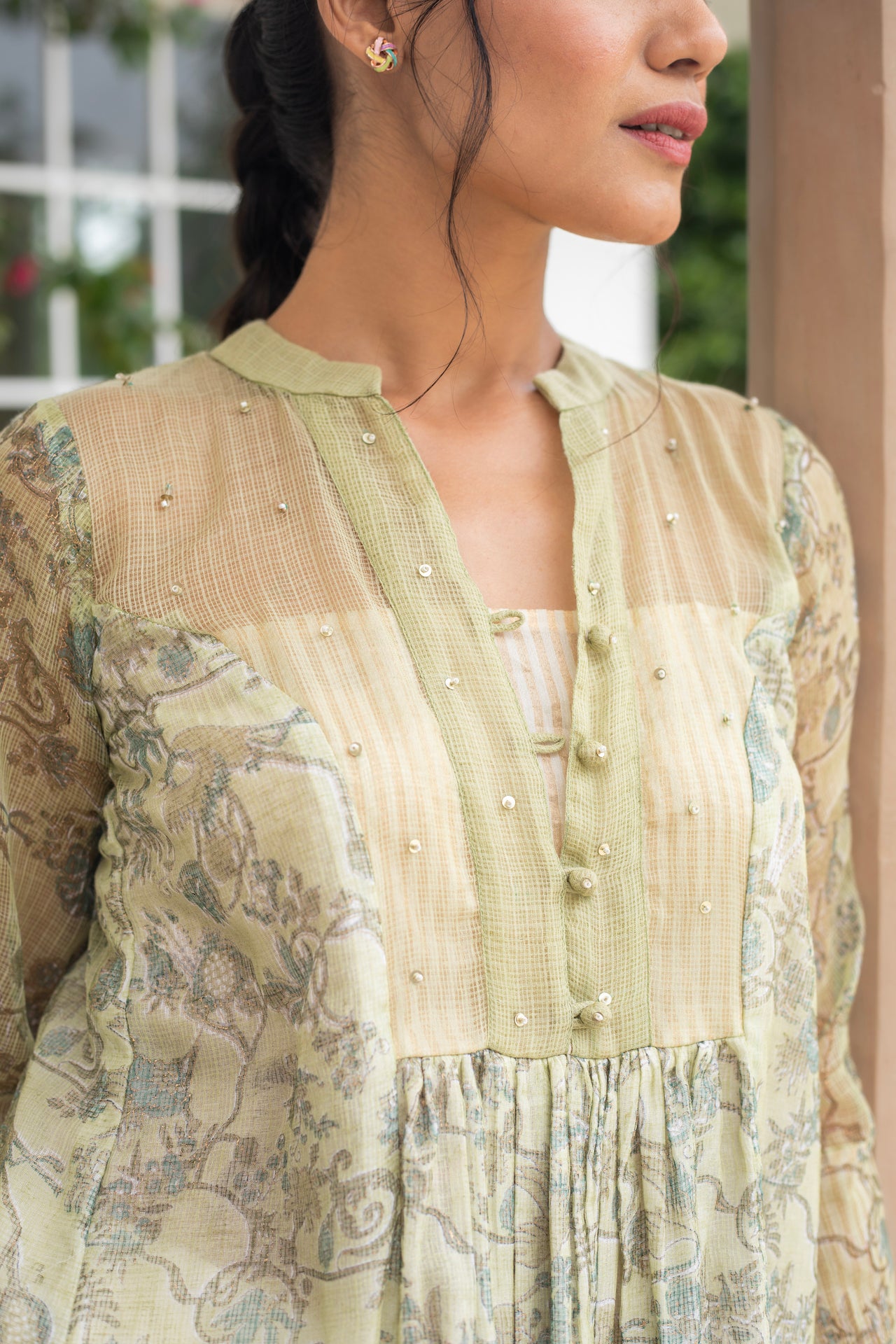 MIHRA PRINTED DORIYA KURTA SET