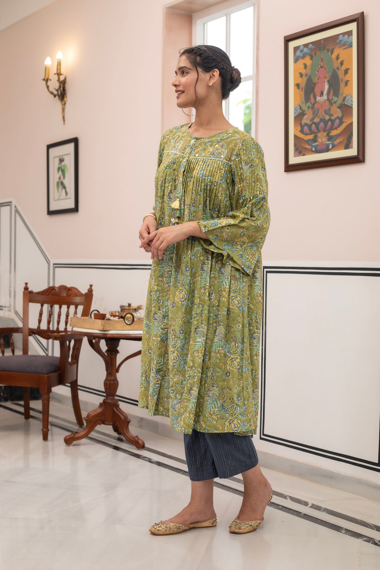 INARA COTTON FLORAL KURTA