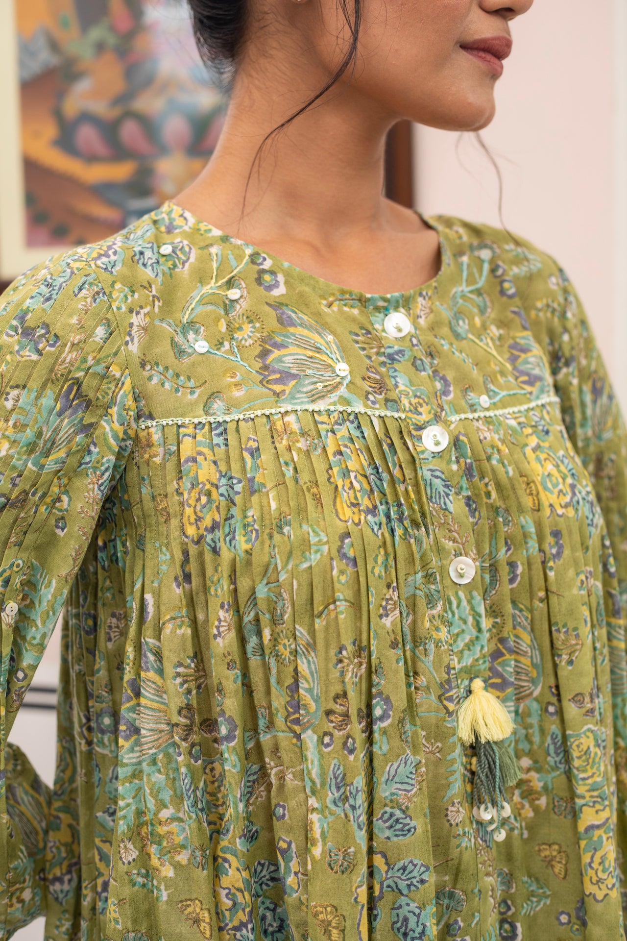 INARA COTTON FLORAL KURTA SET