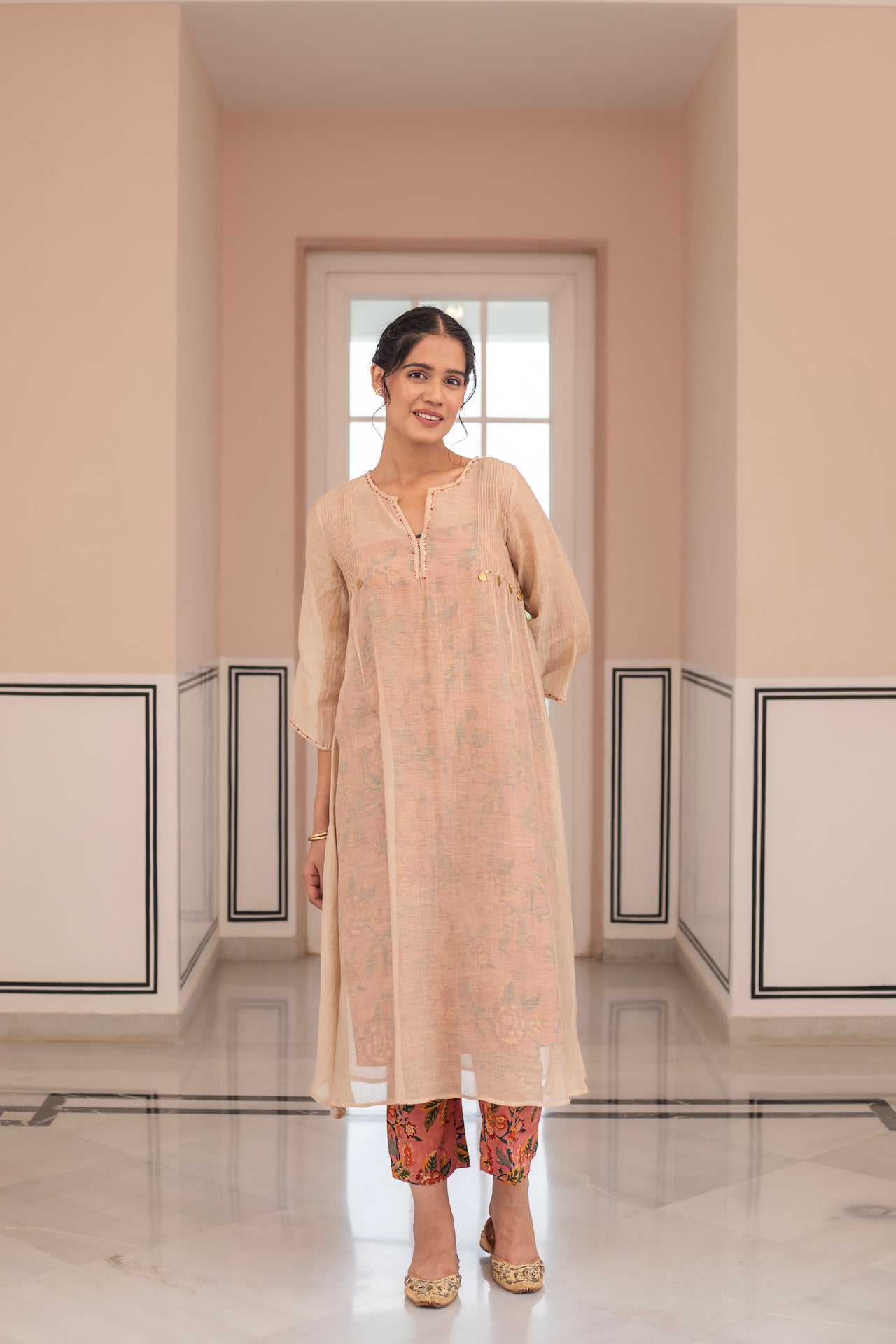 ANAYA CHANDHERI KURTA (Set of 2)