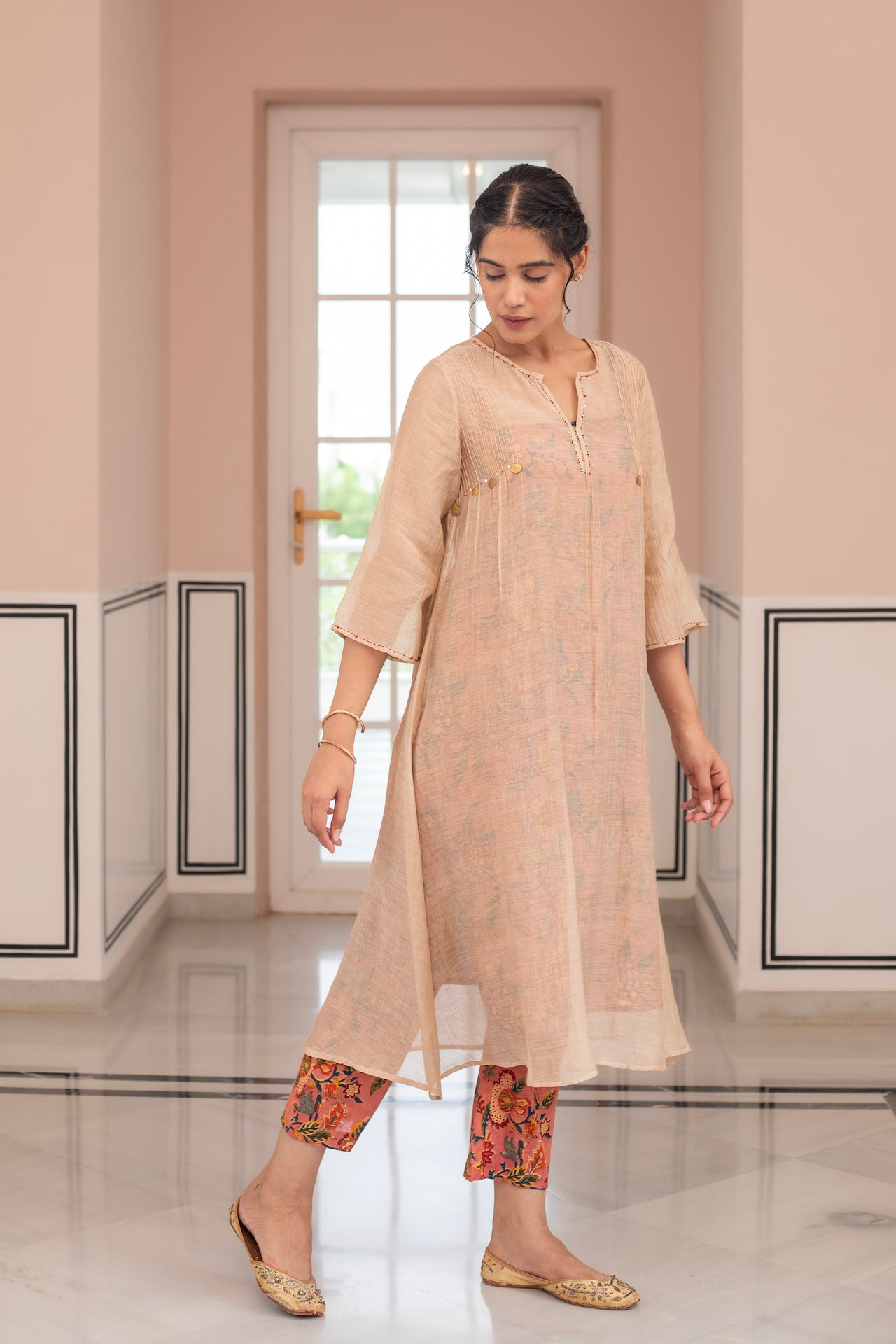 ANAYA CHANDHERI KURTA SET