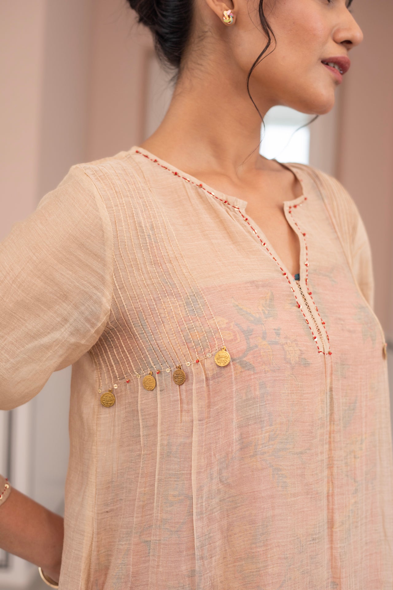 ANAYA CHANDHERI KURTA SET