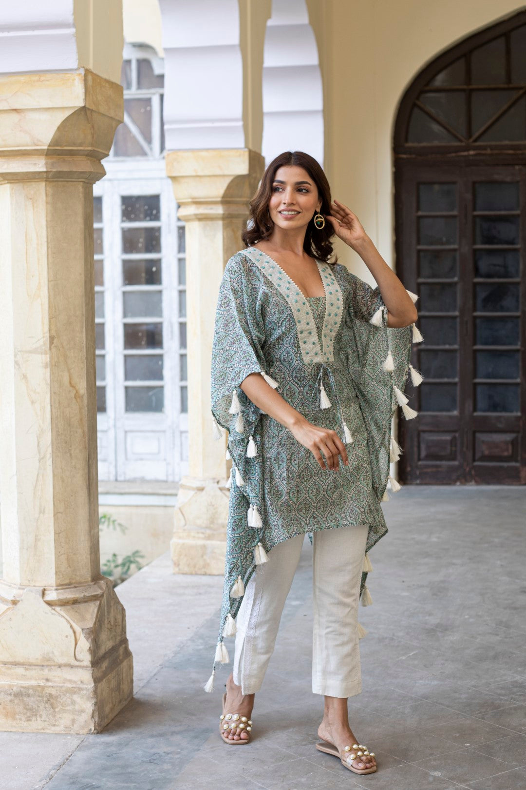 SUBLIME CHANDHERI KURTA SET