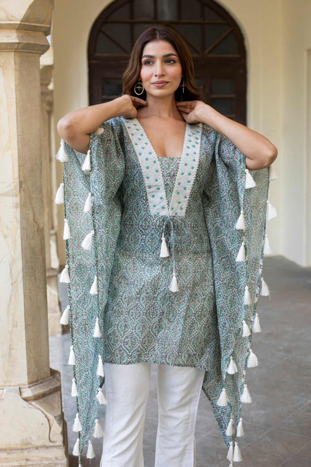 SUBLIME CHANDHERI KURTA SET