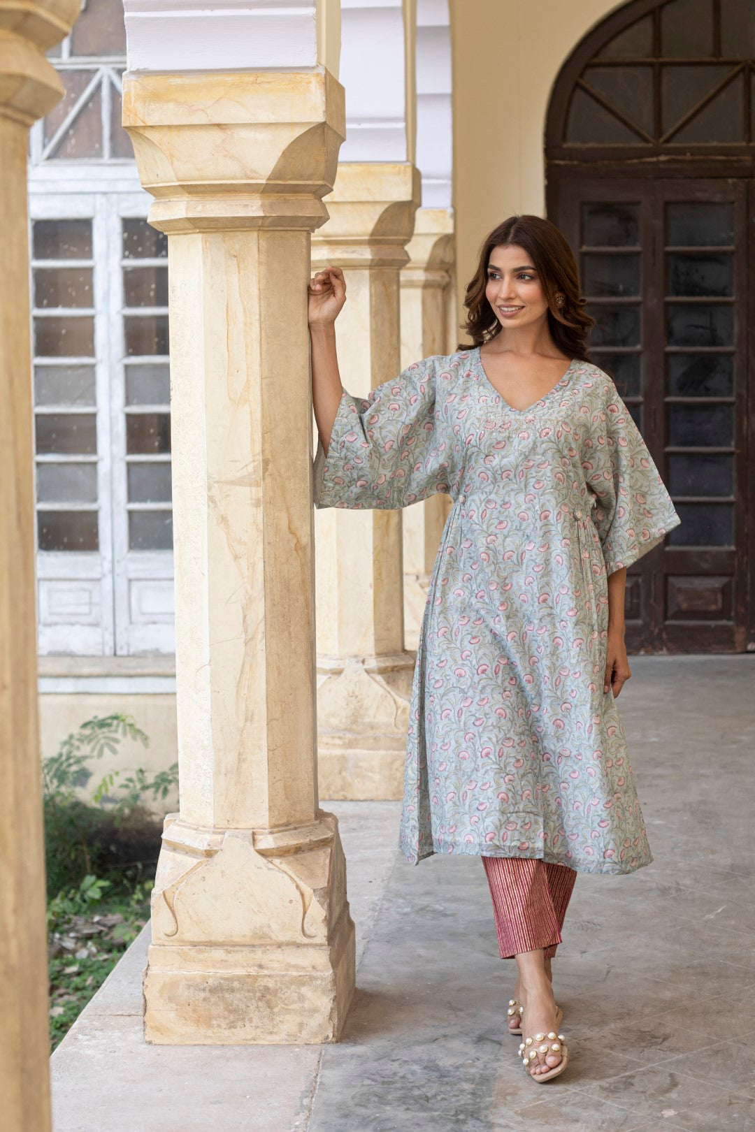 SURREAL CHANDHERI KURTA SET