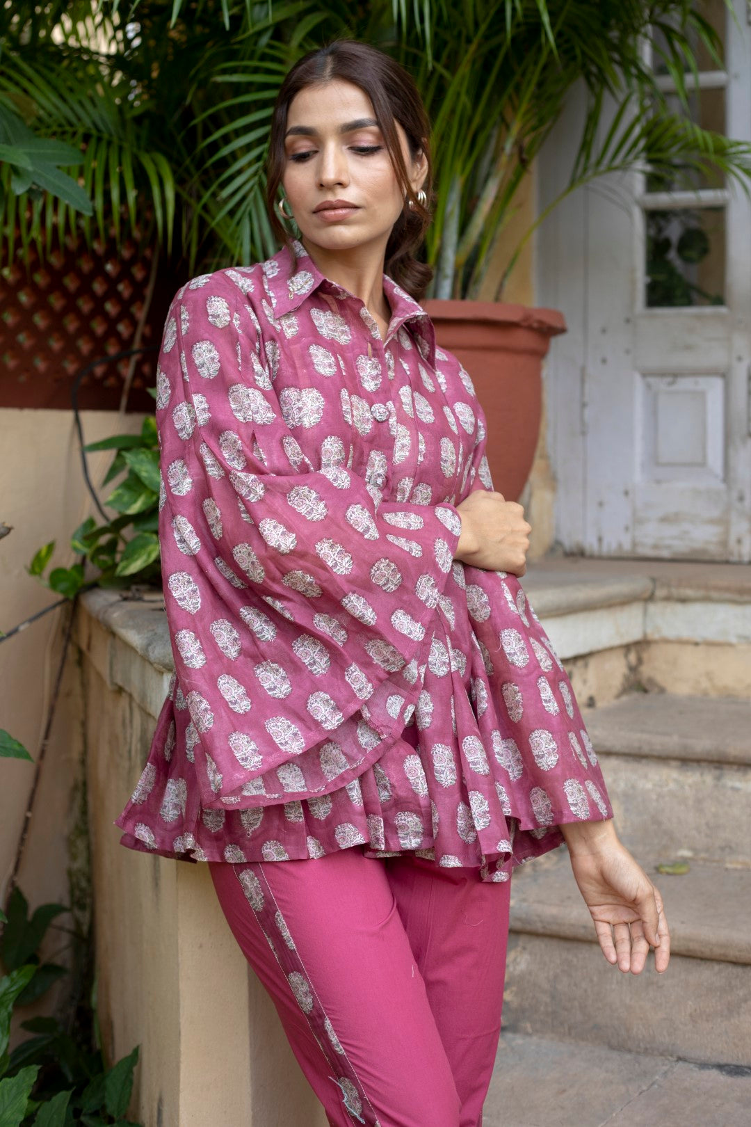 WHIMSICAL CHANDHERI SHIRT