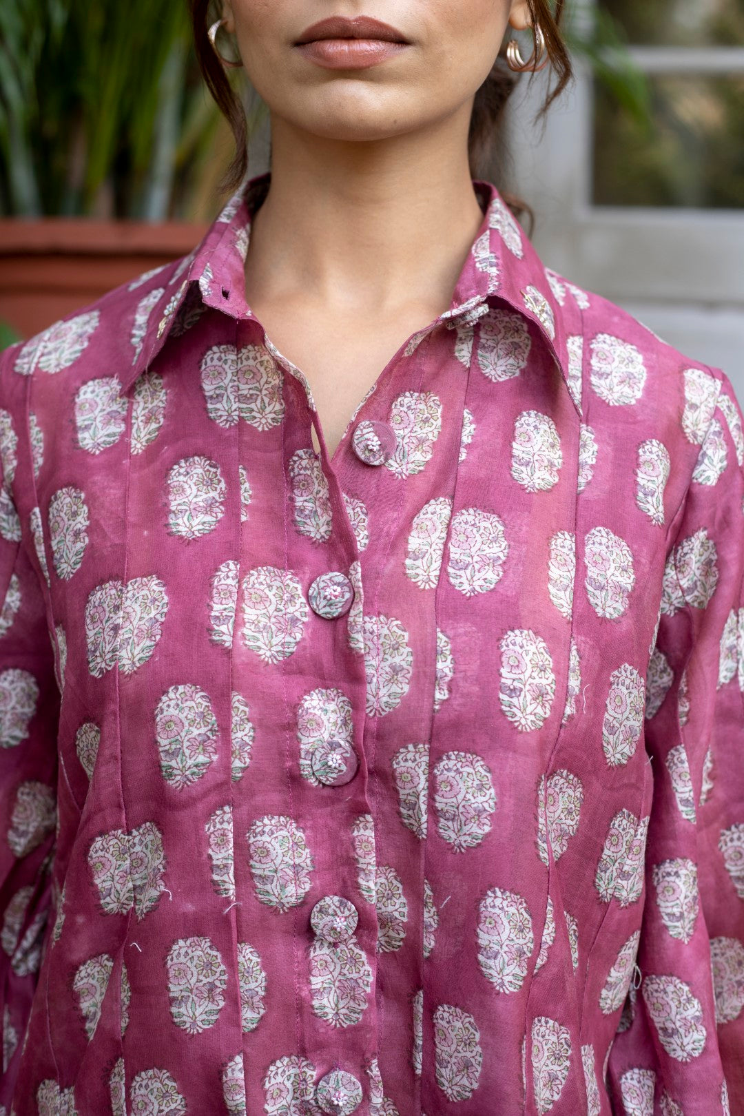 WHIMSICAL CHANDHERI SHIRT