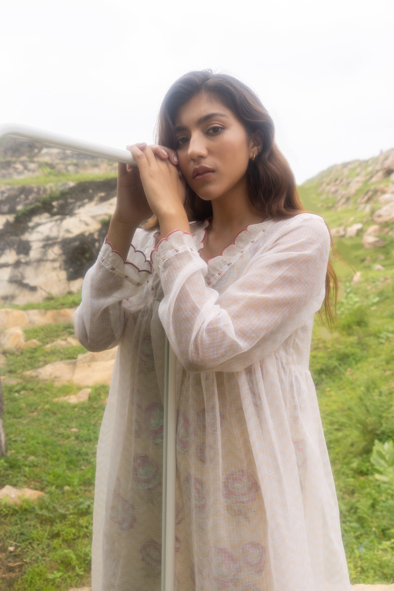 DORIYA ECRU KURTA SET
