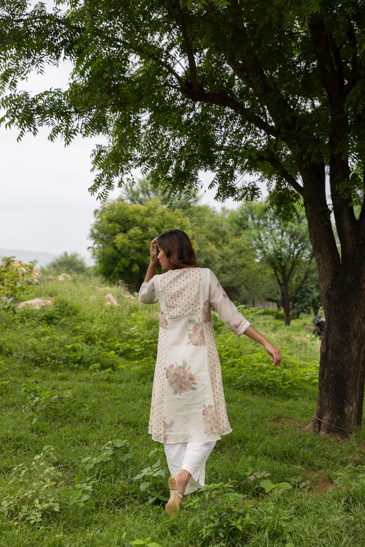 LAYLA CHANDERI KURTA