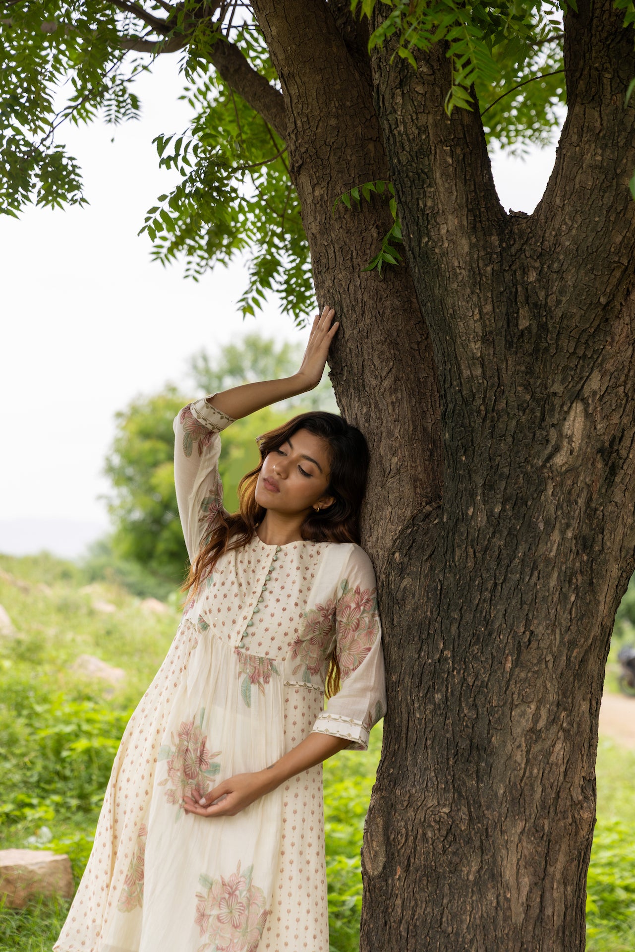 LAYLA CHANDERI KURTA