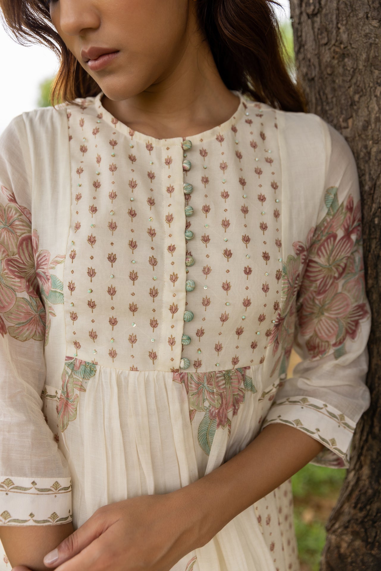 LAYLA CHANDERI KURTA