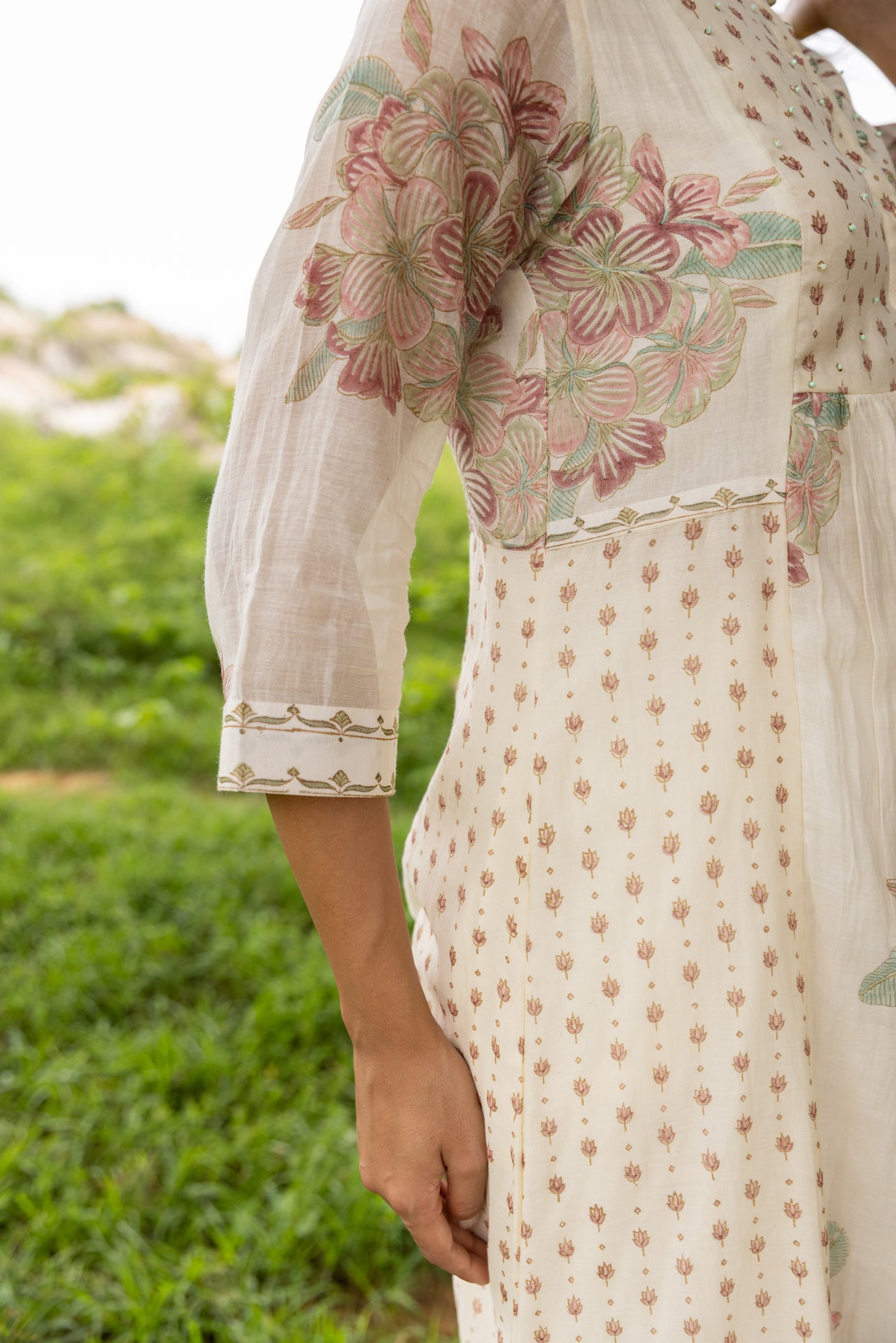 LAYLA CHANDERI KURTA