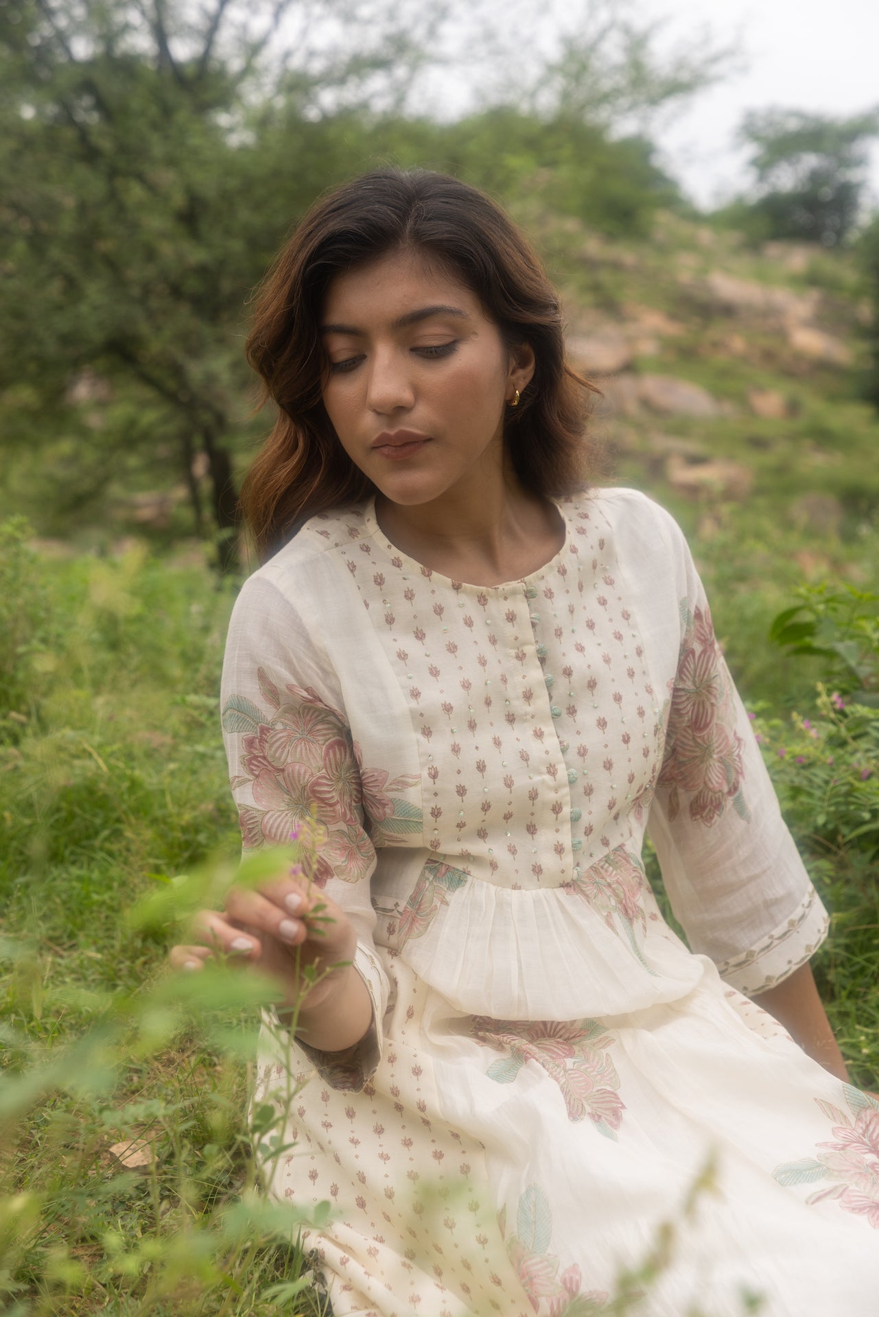 LAYLA CHANDERI KURTA