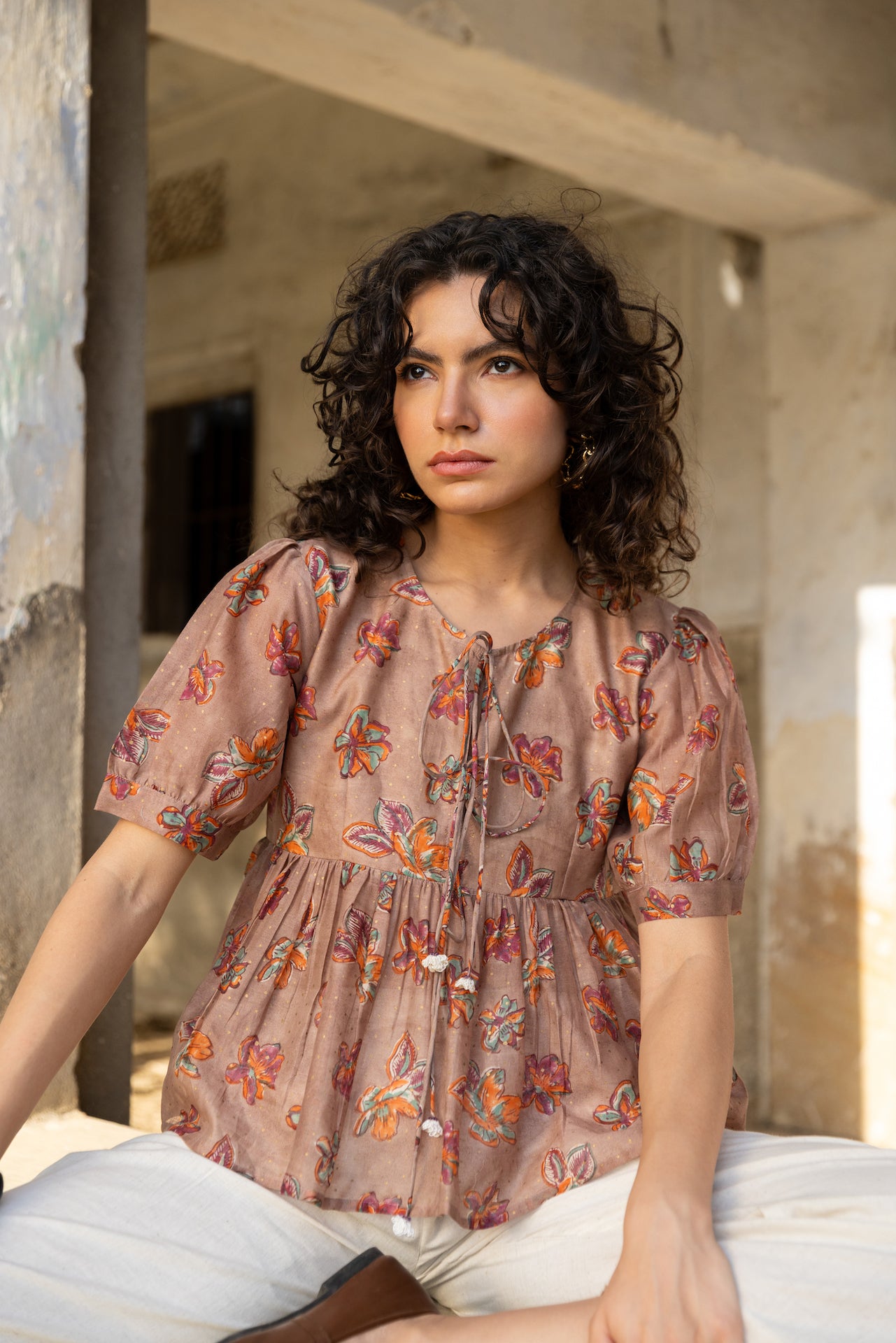 ZURI CHANDHERI CHANDERI TOP