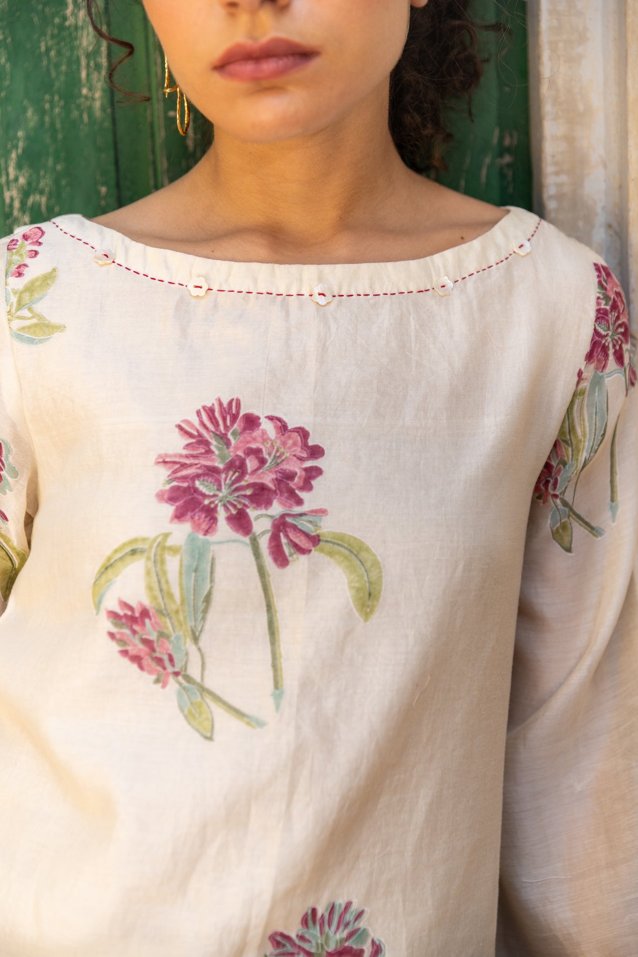 IRA CHANDERI KURTA SET