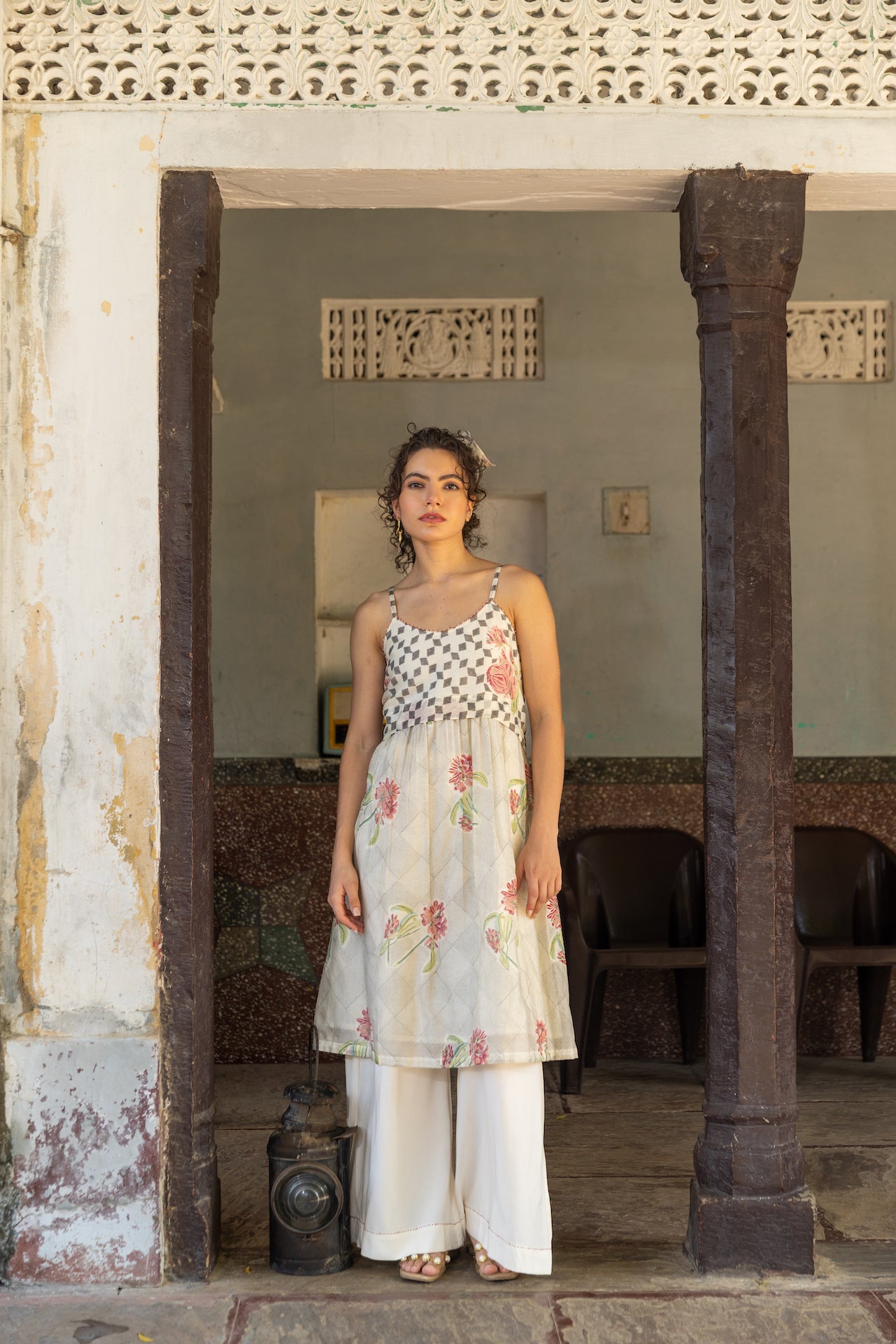 REBEKAH CHANDERI KURTA SET