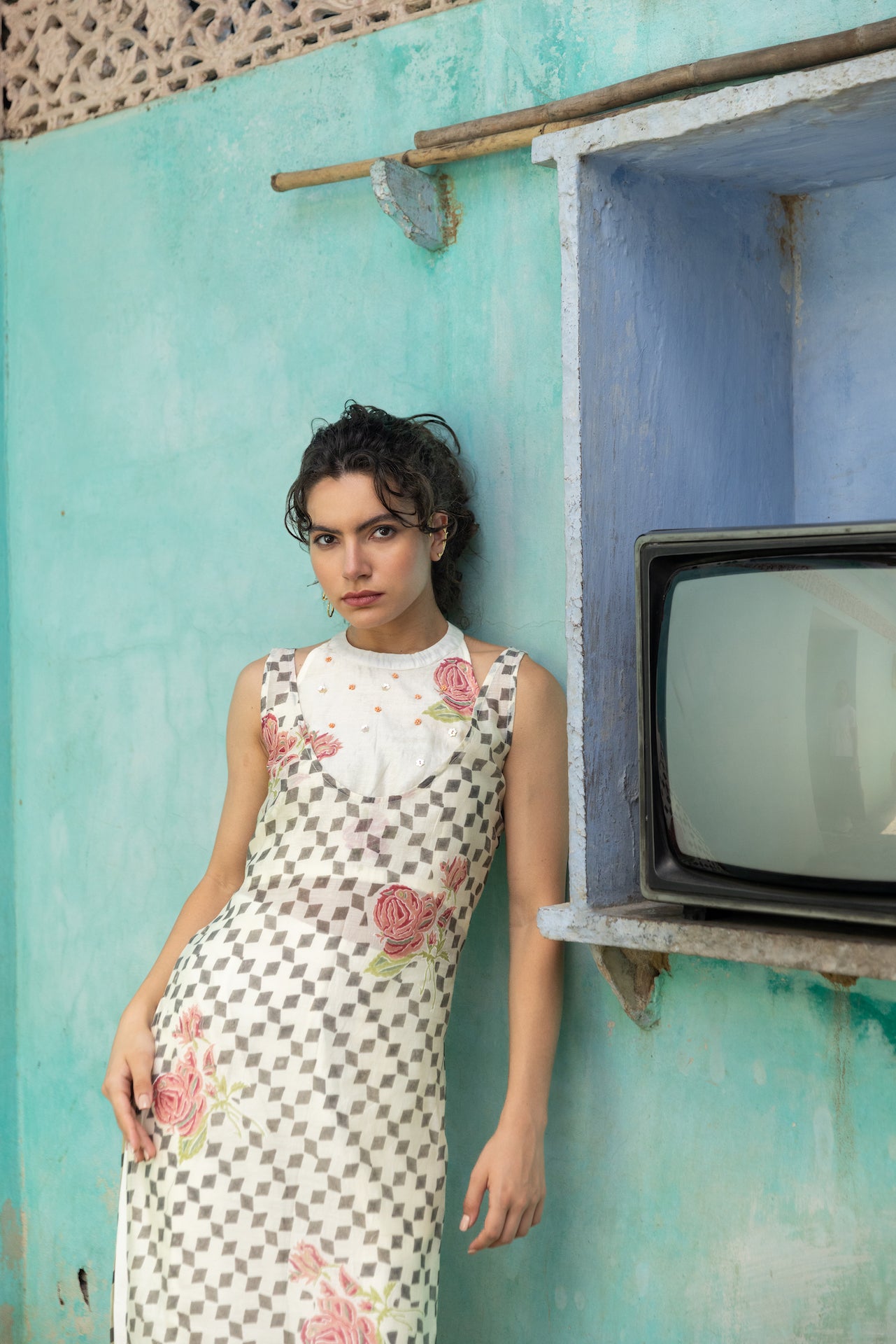 KARENA CHANDERI KURTA SET