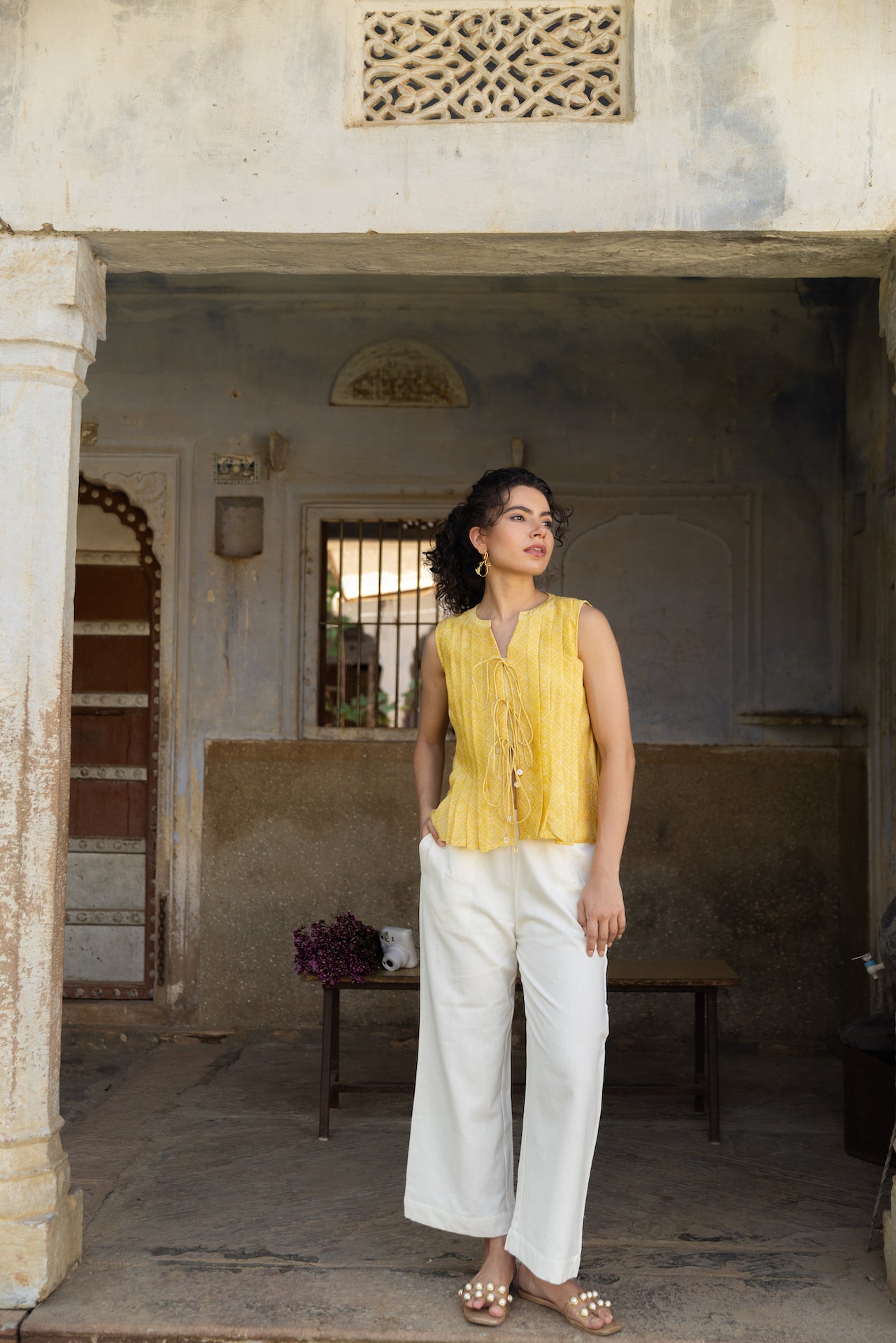 IVY MELLOW CHANDHERI CHANDERI TOP