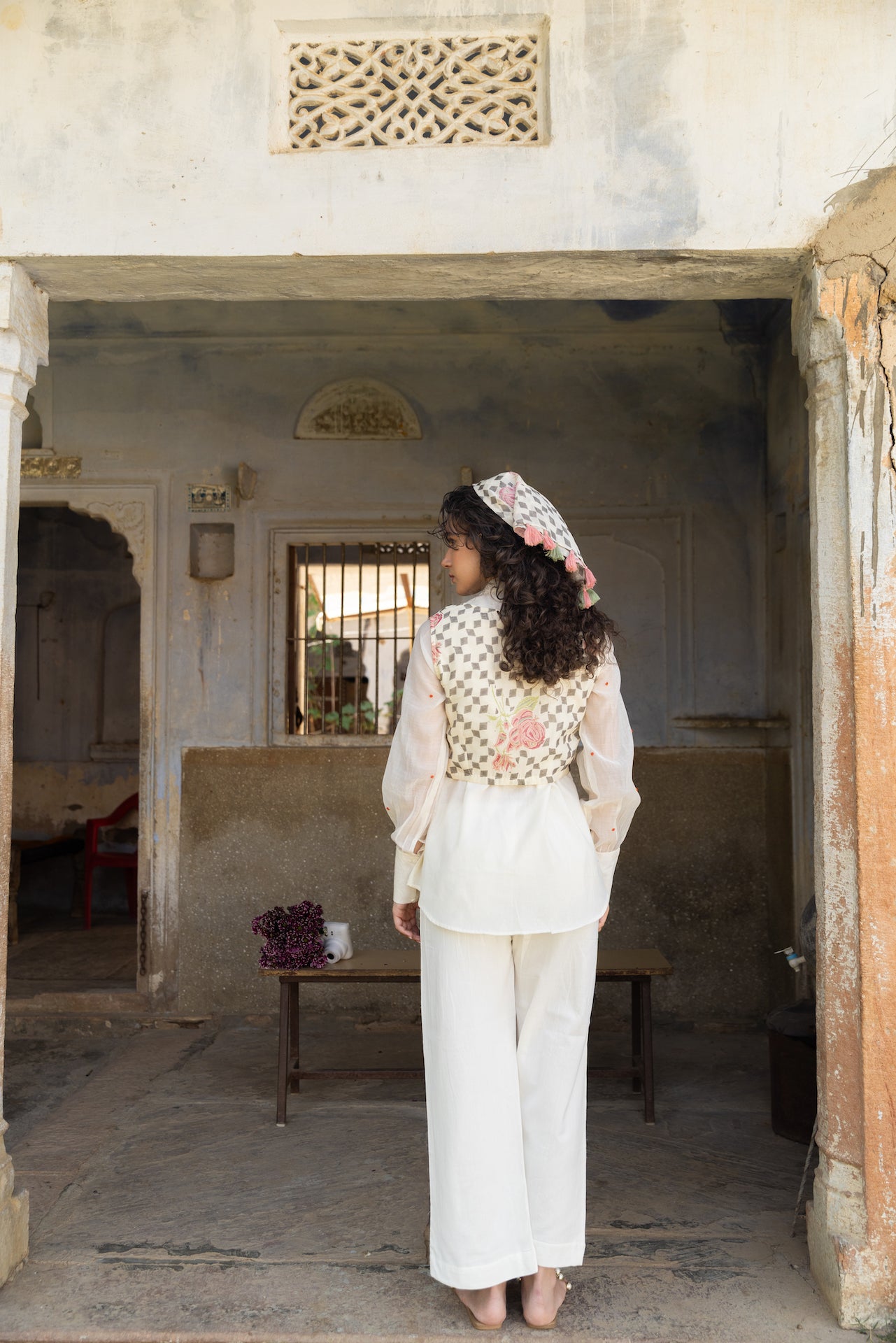 AMALA ROSE CHANDERI SHIRT