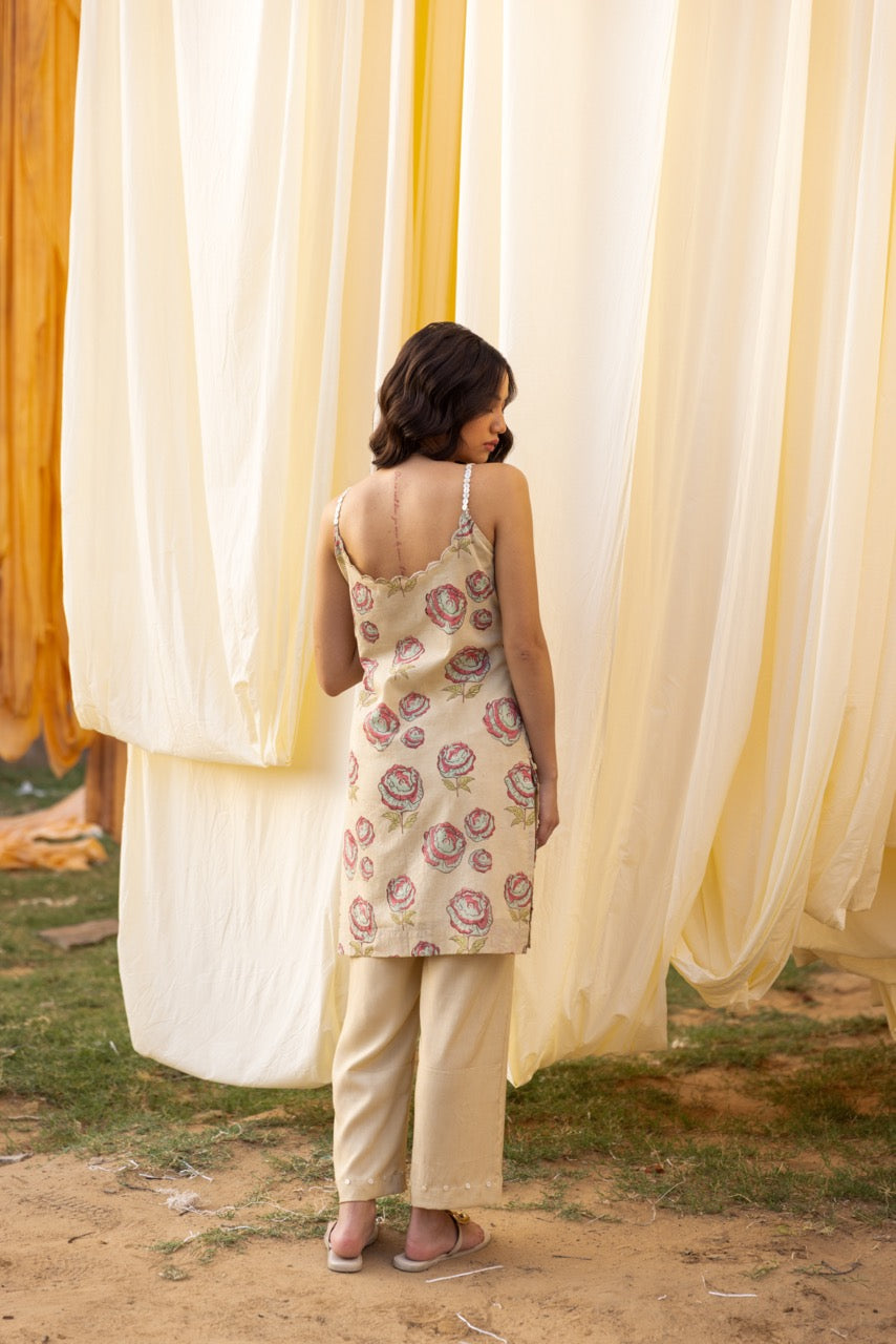 SUMMER ROSE COTTON KURTA SET