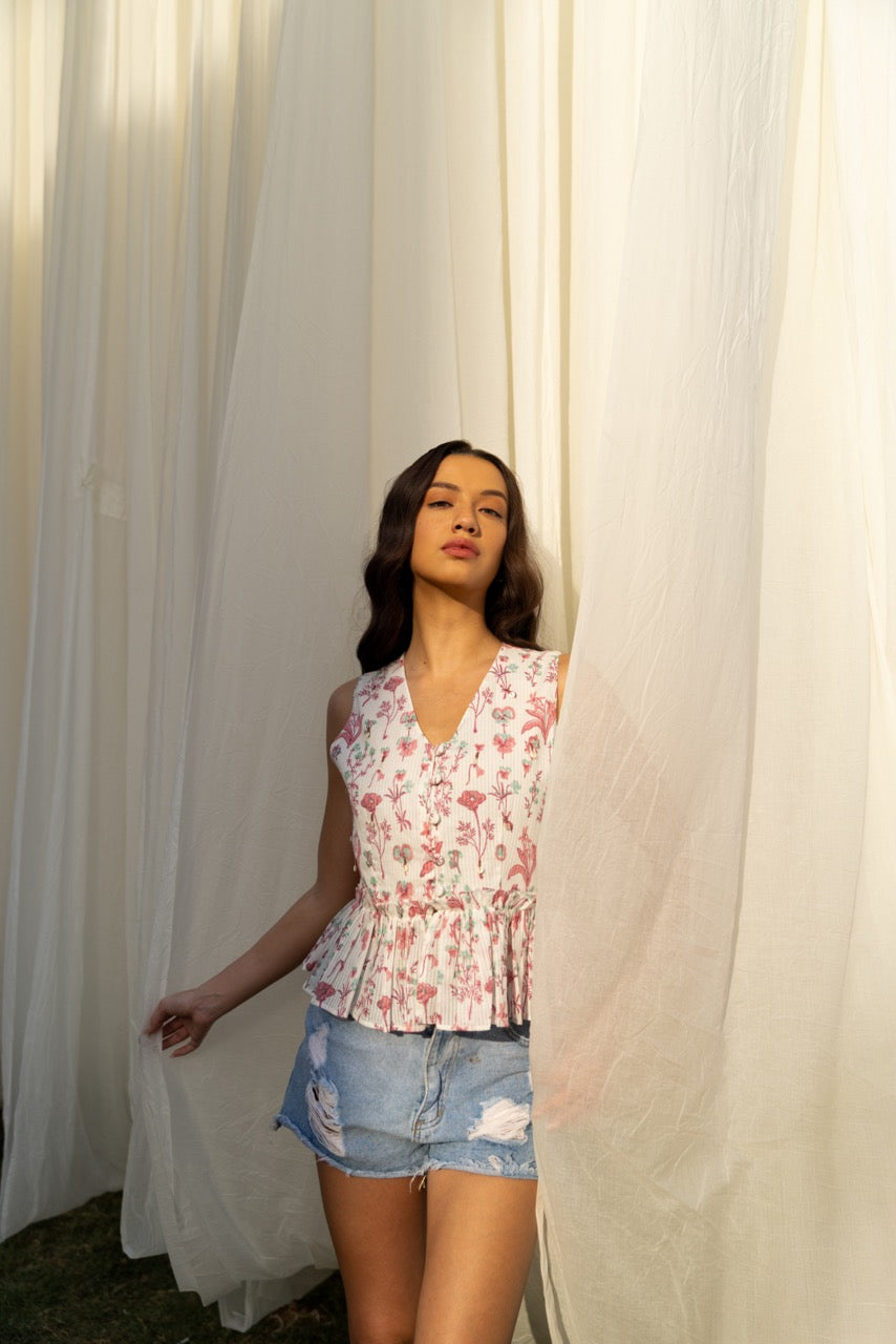 MEADOW COTTON DOBBY TOP