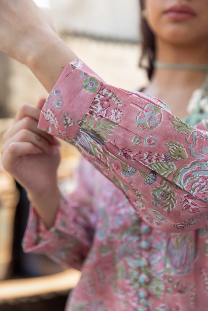 SARA BLUSH COTTON TOP