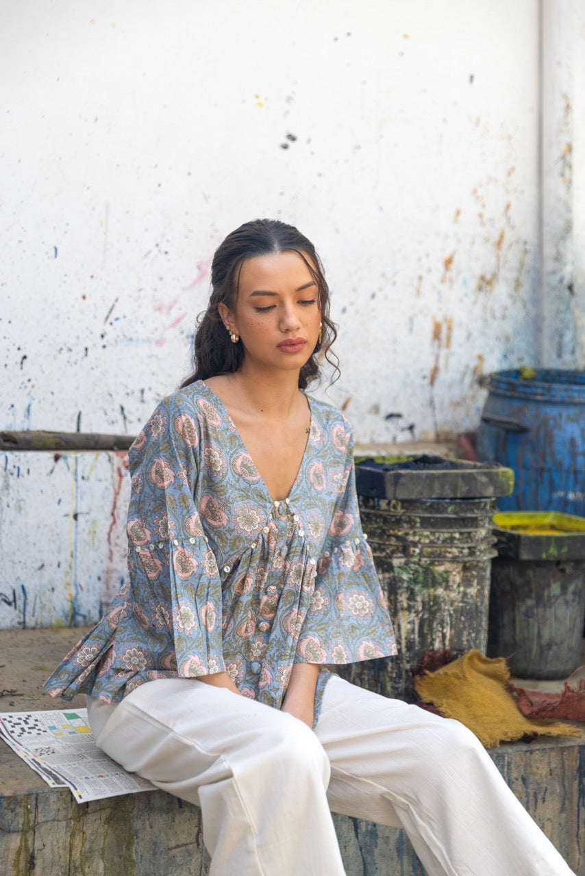 OCEAN GARDEN  COTTON TOP