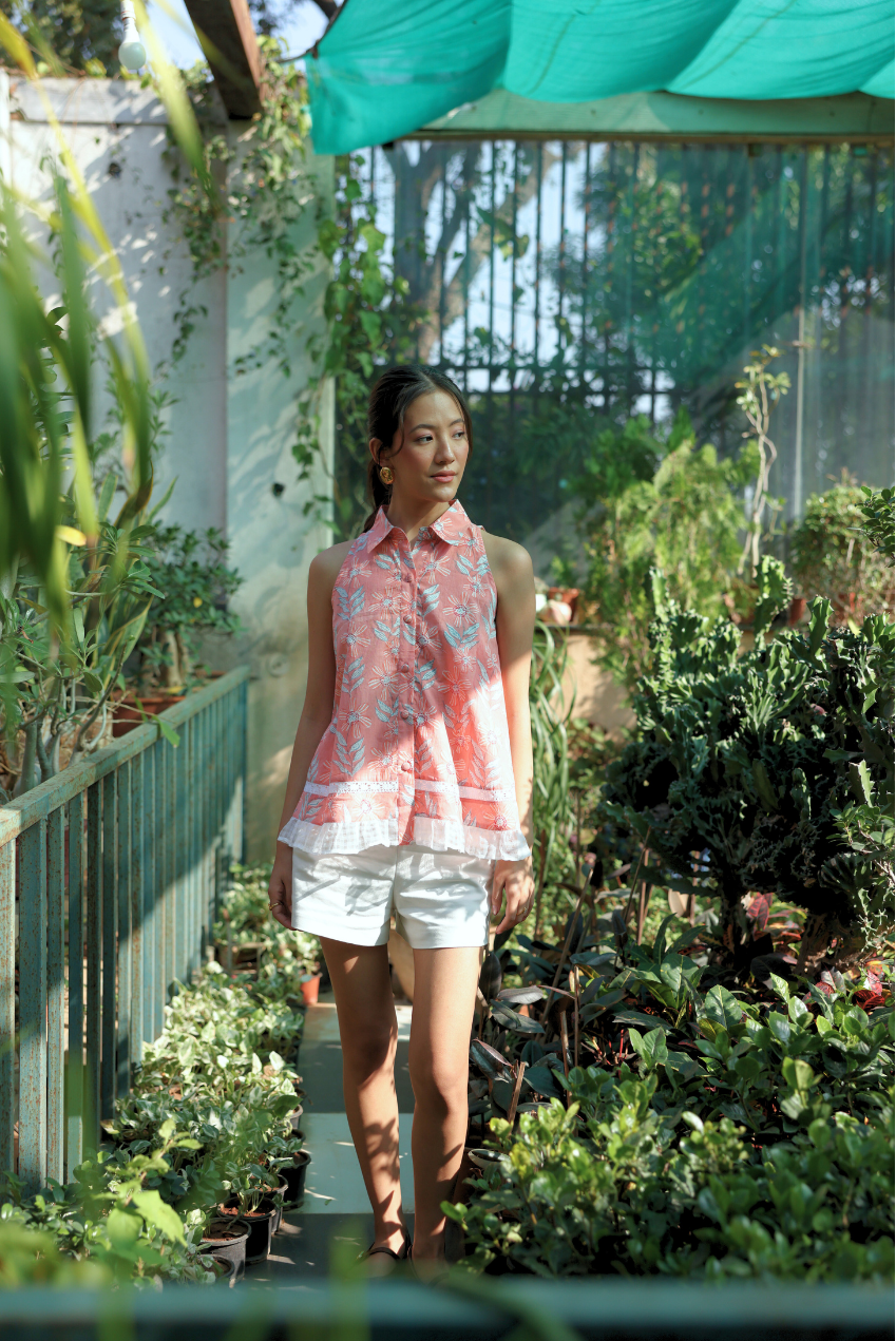 EVERLY PEACH COTTON TOPS