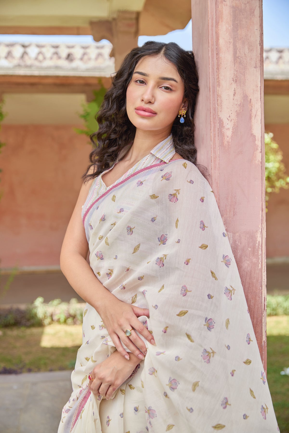 SYLVIE WITH UNSTITCHED BLOUSE