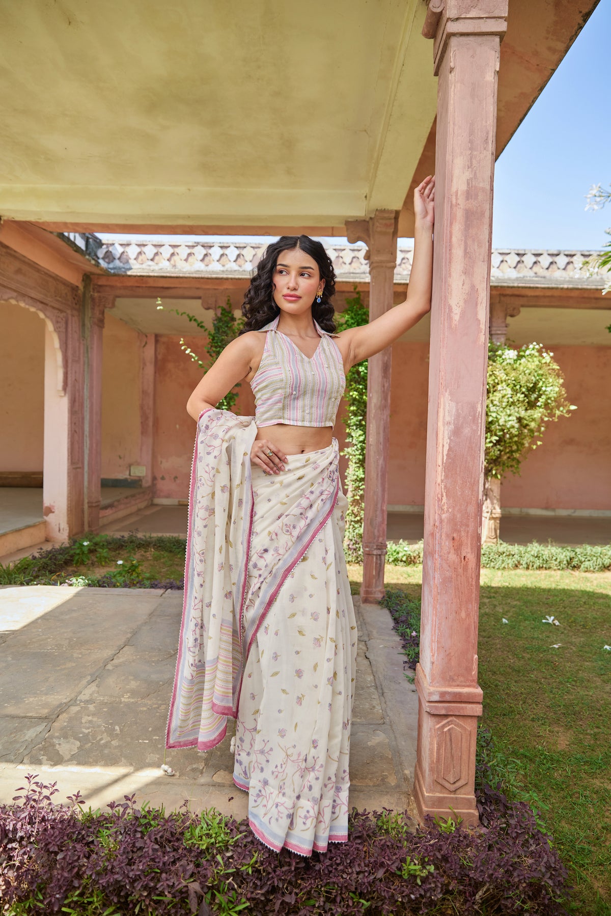 SYLVIE SAREE WITH STITCHED BLOUSE