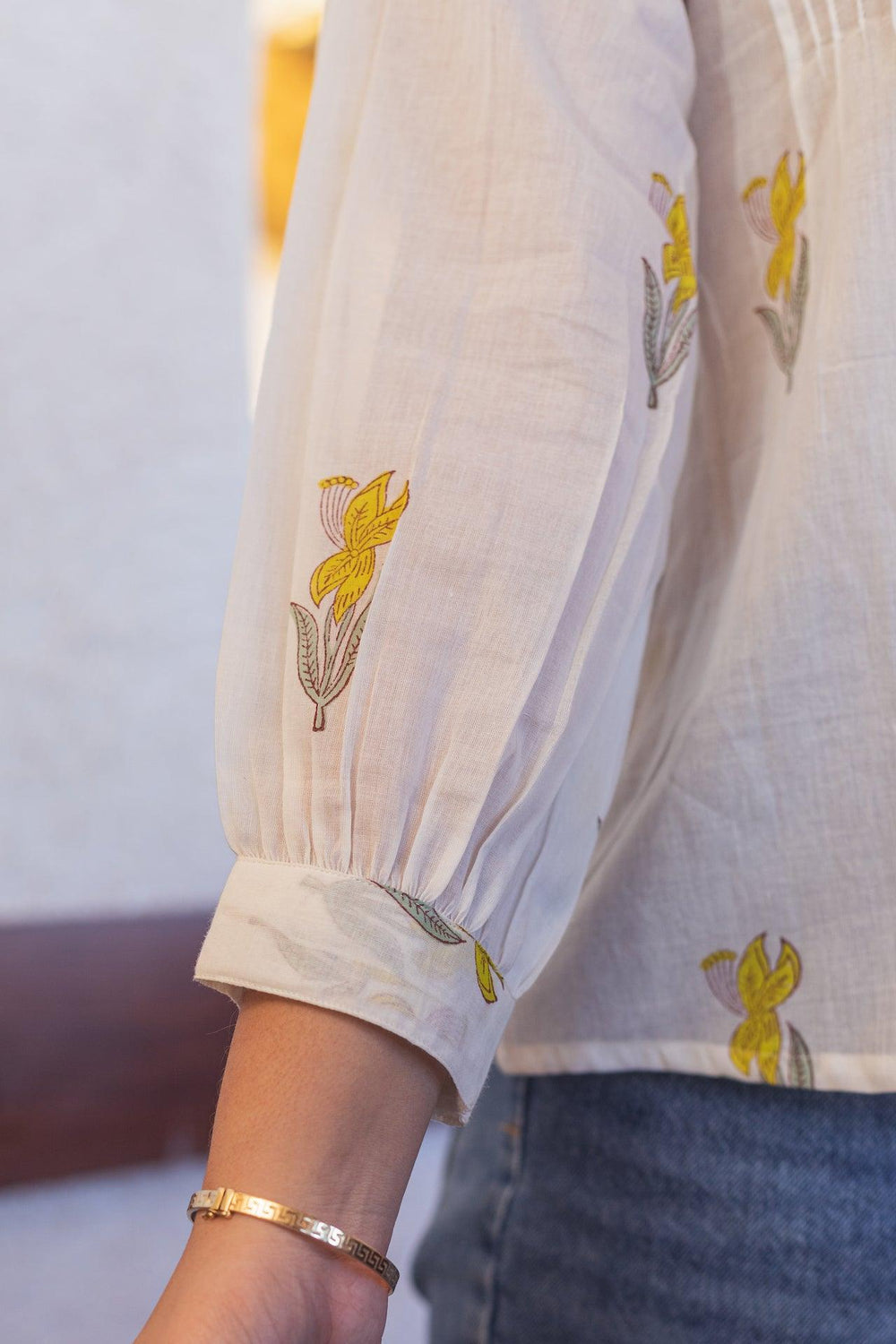 Saraya Top In Handwoven Cotton
