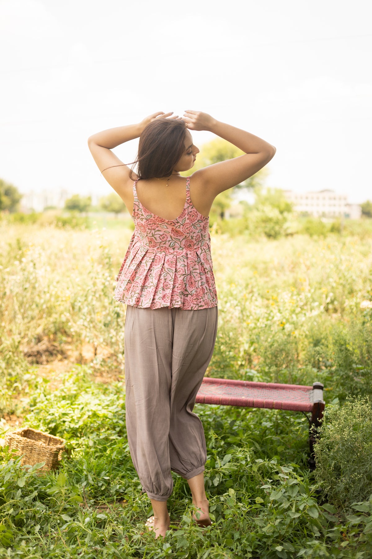 SALMON SUMMER BLISS COTTON TOP