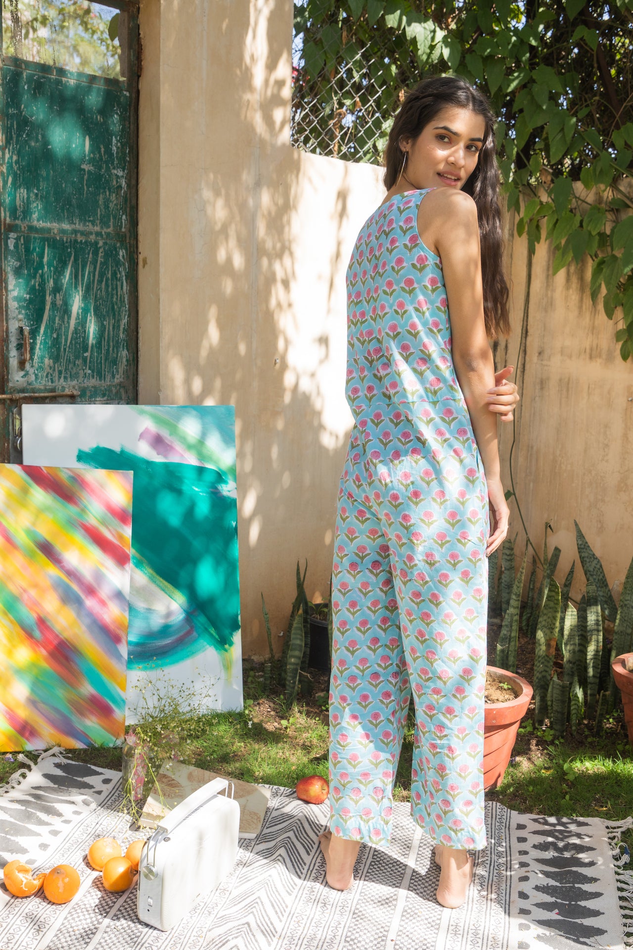 CUTE AS A CANDY COTTON JUMPSUIT