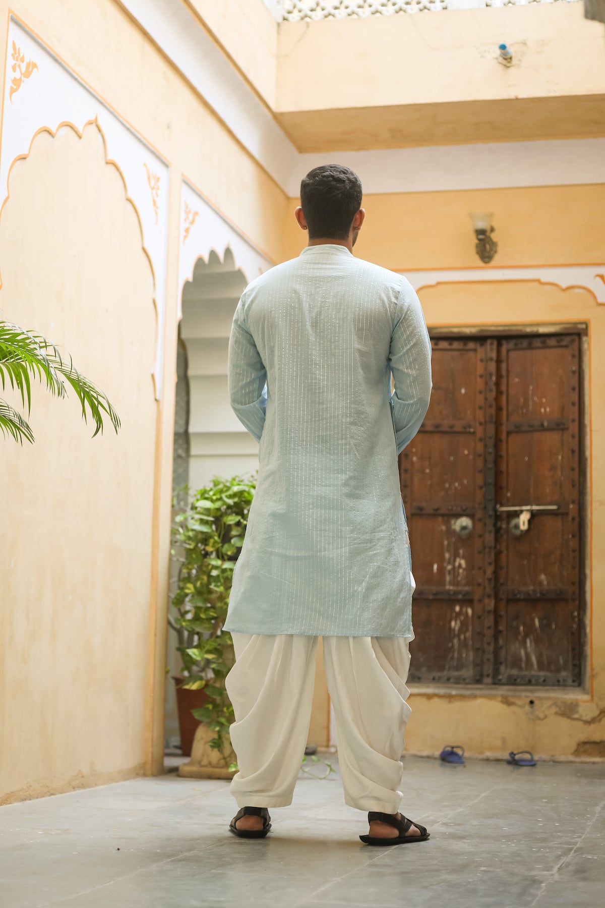 PRAHARI - POWDER BLUE KURTA SET