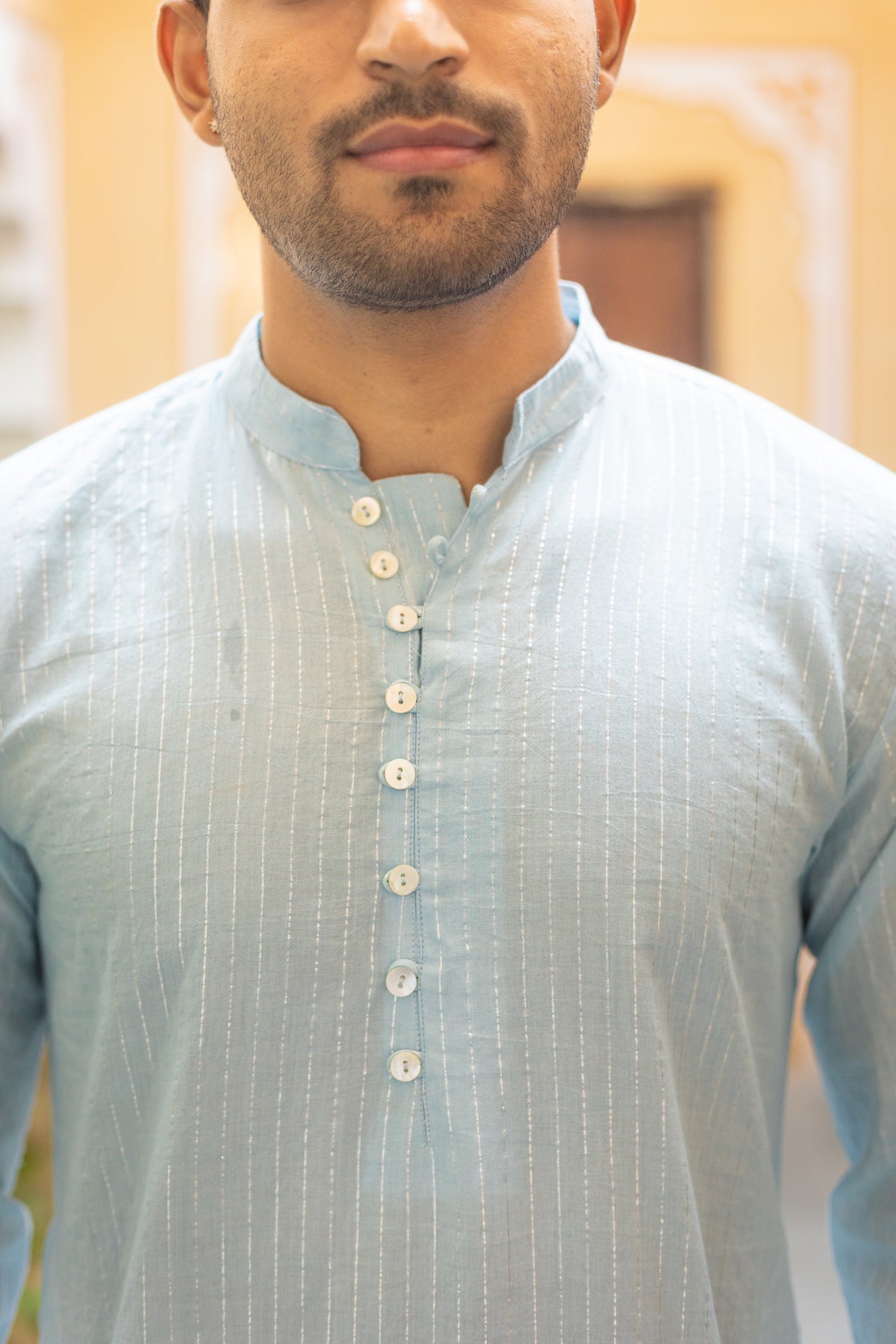 PRAHARI - POWDER BLUE KURTA SET