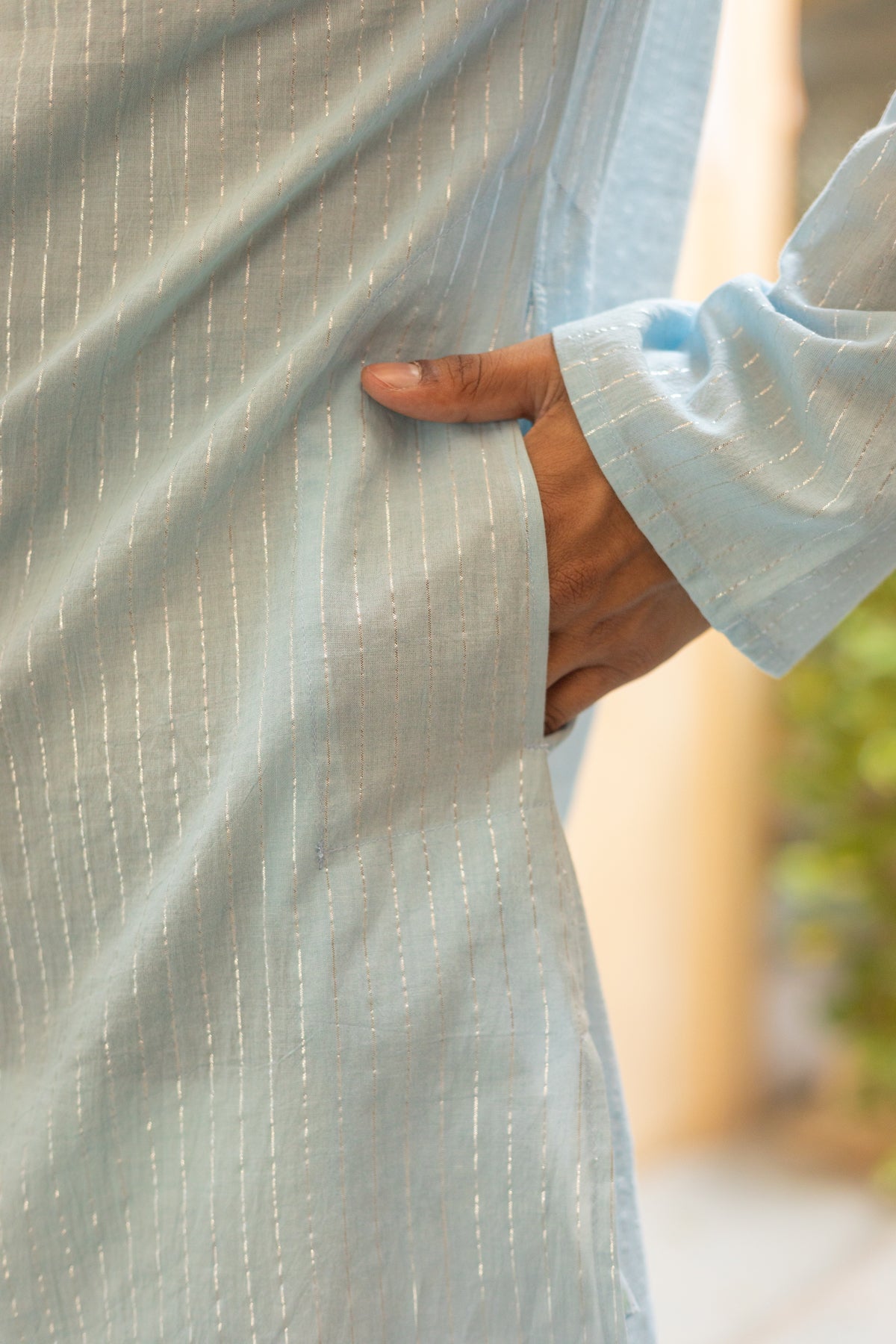 PRAHARI - POWDER BLUE KURTA SET